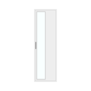 Door vertical half-glass