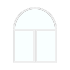 Double window with top arc