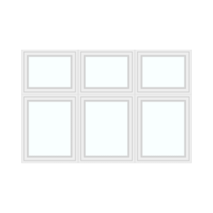Triple window with top sections